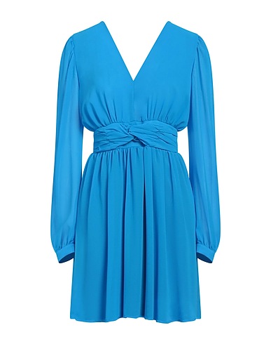 MARKUP Pleated dress Azure 100% Polyester