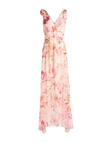 GUESS Long dress Blush 73% Viscose, 27% Silk