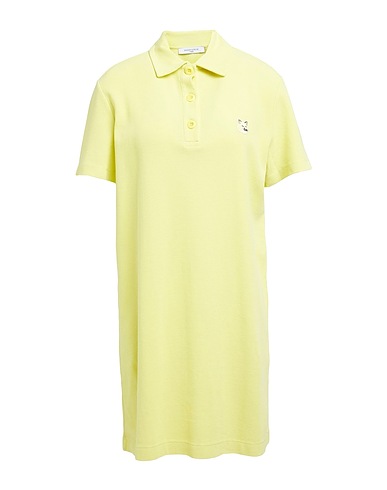 MAISON KITSUNÉ Vestito corto Giallo pastello 100% Cotone