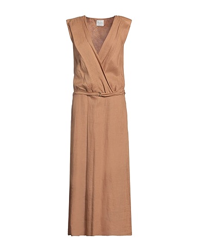 BALLANTYNE Long dress Brown 100% Linen