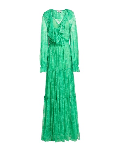 ERMANNO FIRENZE Long dress Green 100% Polyamide, Cotton