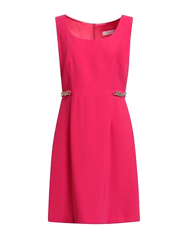 CLIPS MORE Short dress Fuchsia 91% Polyester, 9% Elastane