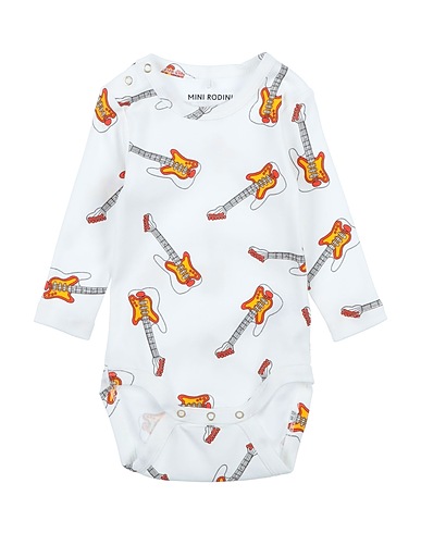 MINI RODINI Baby bodysuit White 100% Organic cotton