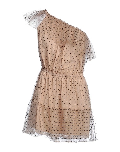 GUCCI One-shoulder dress Light brown 55% Polyamide, 42% Viscose, 3% Polyester