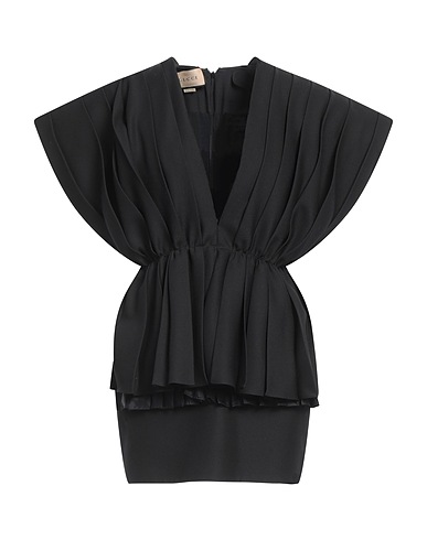 GUCCI Pleated dress Black 100% Wool, Silk