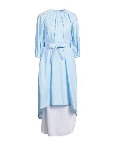 PESERICO Midi dress EASY Sky blue 100% Cotton