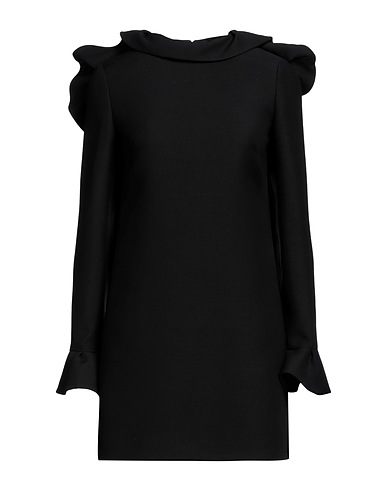 VALENTINO GARAVANI Sheath dress Black 65% Virgin Wool, 35% Silk