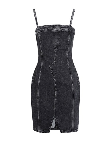 KARL LAGERFELD JEANS Denim dress Black 99% Organic cotton, 1% Elastane