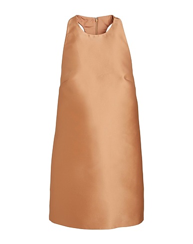 VALENTINO GARAVANI Short dress Camel 82% Polyester, 18% Silk
