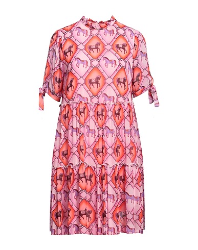 THE ABITO Milano Short dress Pink 100% Viscose