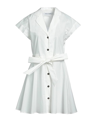 TRUSSARDI Robe chemise Blanc 100% Coton