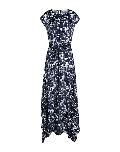 PESERICO Long dress Midnight blue 60% Viscose, 40% Cupro