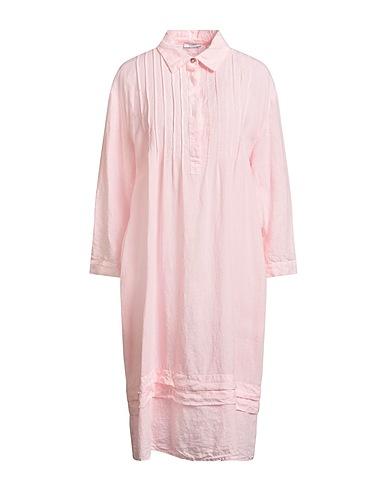 PESERICO Midi dress Light pink 100% Linen