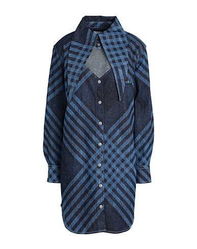VIVIENNE WESTWOOD Denim dress Blue 98% Cotton, 2% Elastane