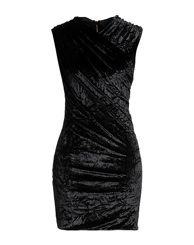 VERSACE Robe courte Noir 92% Polyester, 8% Élasthanne