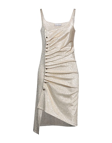 RABANNE Sheath dress Platinum 77% Viscose, 16% Polyester, 7% Elastane