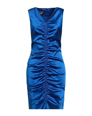 BOUTIQUE MOSCHINO Sheath dress Bright blue 76% Acetate, 21% Polyamide, 3% Elastane
