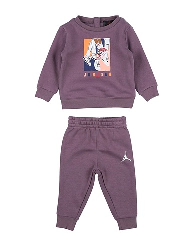 JORDAN Baby co-ord COURTYARD CREW SET
 Mauve 60% Cotton, 40% Polyester