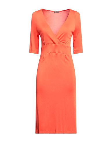MALÌPARMI Midi-Kleid Orange 100% Viskose
