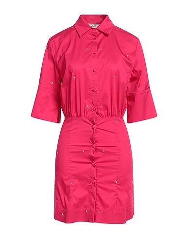 JIJIL Shirt dress Fuchsia 66% Cotton, 31% Polyamide, 3% Elastane