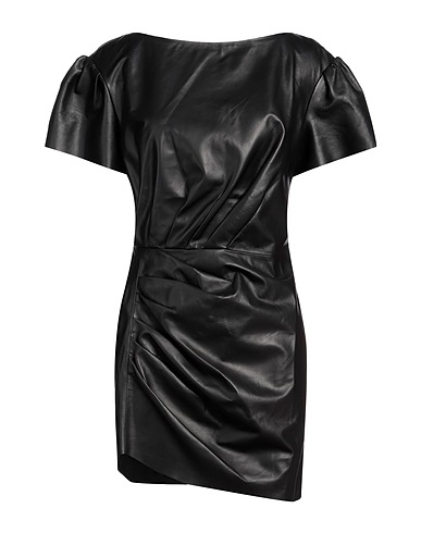 DSQUARED2 Sheath dress Black 100% Ovine leather