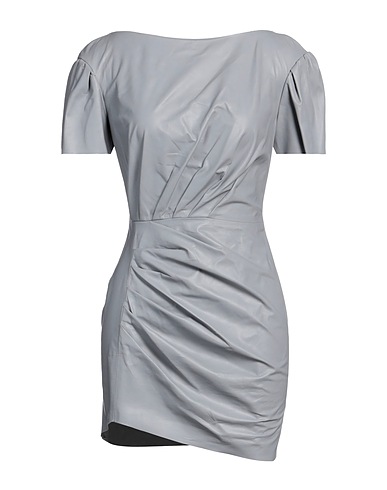 DSQUARED2 Sheath dress Light grey 100% Ovine leather