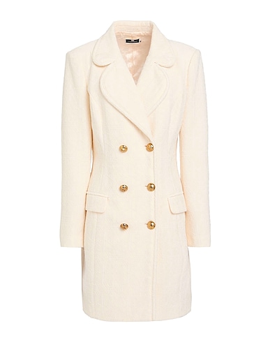 ELISABETTA FRANCHI Blazer dress Cream 40% Cotton, 30% Viscose, 30% Polyamide