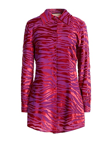 GUCCI Camicie  e bluse fantasia Malva 75% Acetato, 25% Seta