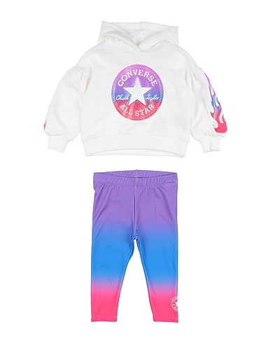 CONVERSE Completo Baby  GRADIENT HOODIE & JOGGER SET
 Off white 60% Cotone, 40% Poliestere, Elastan