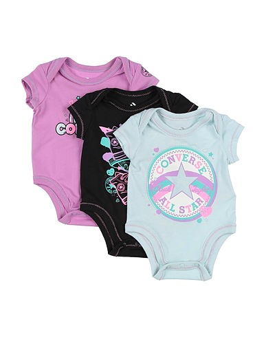 CONVERSE Body bébé GRAPHIC PK BODYSUIT
 Bleu ciel 60% Coton, 40% Polyester