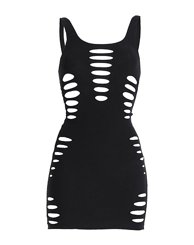 VERSACE Sheath dress Black 81% Polyamide, 19% Elastane