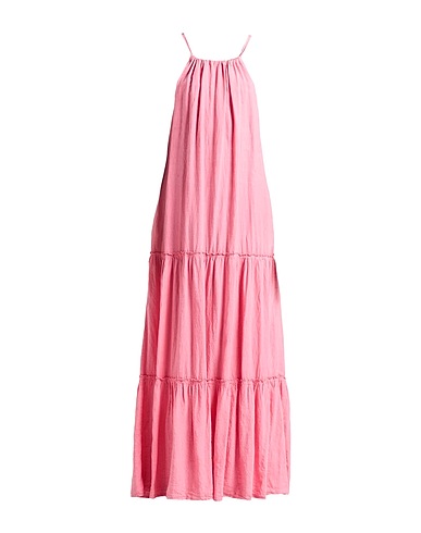 PESERICO Long dress EASY Pink 100% Linen