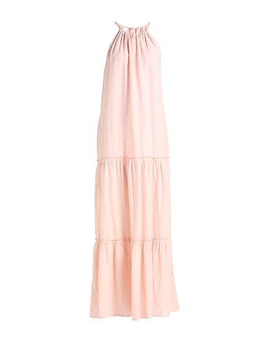 PESERICO Long dress EASY Light pink 100% Linen