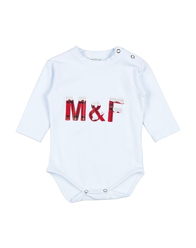 MANUELL & FRANK Baby bodysuit White 95% Cotton, 5% Elastane
