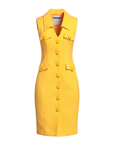 MOSCHINO Blazer dress COUTURE Yellow 82% Cotton, 18% Polyamide