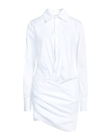 WOERA Vestito chemisier Bianco 100% Cotone