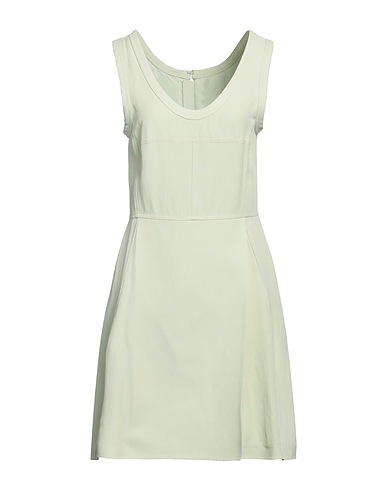 JIL SANDER Short dress Sage green 75% Viscose, 25% Linen