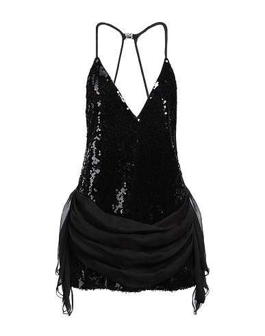DSQUARED2 Vestito corto Nero 100% Poliestere, Seta