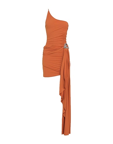 DAVID KOMA Sheath dress Tan 73% Polyamide, 27% Elastane