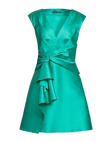 ALBERTA FERRETTI Short dress Emerald green 85% Polyester, 15% Silk