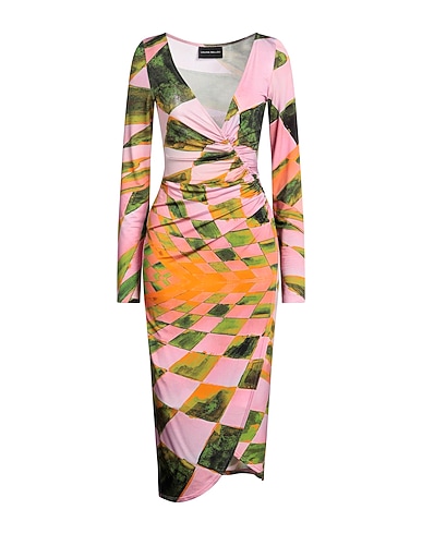 LOUISA BALLOU Midi dress Pink 90% Viscose, 10% Elastane