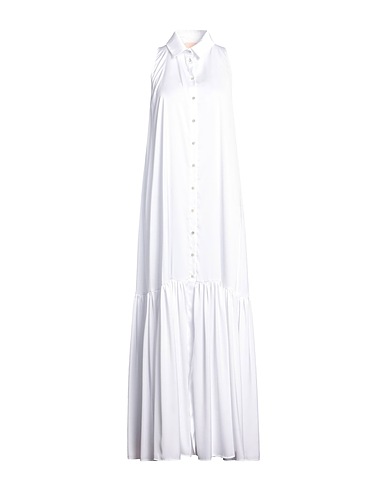 ANIYE BY Long dress White 96% Polyester, 4% Elastane