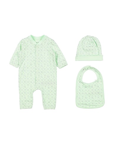CALVIN KLEIN JEANS Set baby Verde chiaro 93% Cotone, 7% Elastan