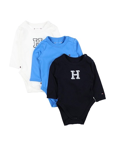 TOMMY HILFIGER Baby bodysuit Midnight blue 93% Cotton, 7% Elastane