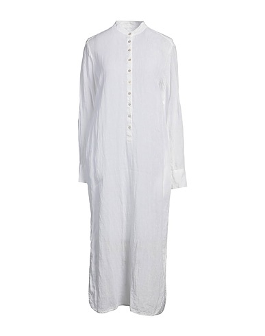 120% LINO Midi dress White 100% Linen