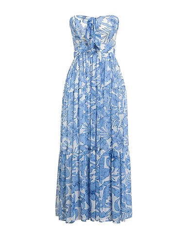 TWINSET Midi dress Light blue 100% Polyester