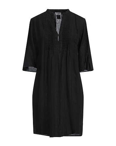 120% LINO Vestito midi Nero 100% Lino