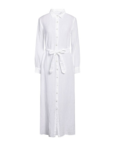 120% LINO Long dress White 100% Linen