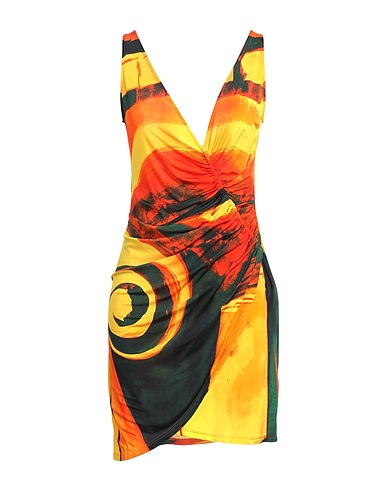 LOUISA BALLOU Short dress Orange 90% Viscose, 10% Elastane