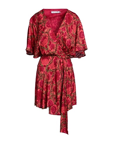 SIMONA CORSELLINI Short dress Coral 100% Viscose